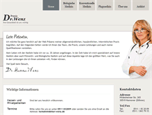 Tablet Screenshot of doktor-wenz.de